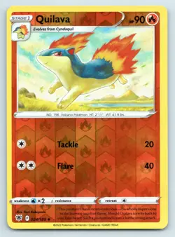 Pokemon Quilava SWSH10: Astral Radiance SWSH10 Reverse Holo 024/189 NM - Image 1