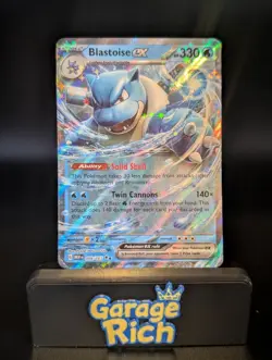 Blastoise EX 9/165 Double Rare Holo - SV: 151 Pokemon TCG NM+ - Image 1