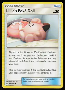 Lillie's Poke Doll 197/236 Uncommon Cosmic Eclipse Pokemon Near Mint - Image 1