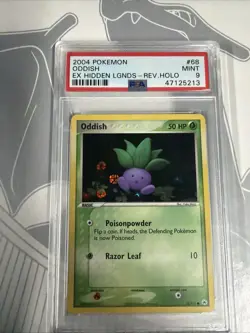POKEMON 2004 EX HIDDEN LEGENDS ODDISH REVERSE FOIL 68/101 PSA 9 - Image 1