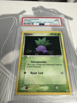 POKEMON 2004 EX HIDDEN LEGENDS ODDISH REVERSE FOIL 68/101 PSA 9 - Image 2