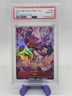 2024 ONE PIECE PRB01-PREMIUM BOOSTER ONE PIECE CARD THE BEST #003 IZO PSA 10 - Image 1