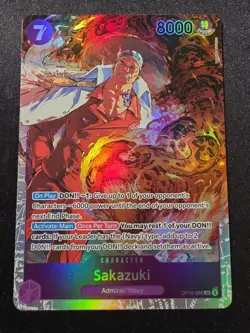 One Piece CCG- Sakazuki - The Time of Battle (OP16) English NM Secret Rare - Image 1