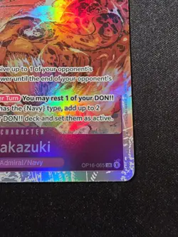 One Piece CCG- Sakazuki - The Time of Battle (OP16) English NM Secret Rare - Image 5