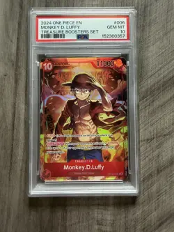 Monkey.D.Luffy (Treasure Booster Set) ST10-006 One Piece Promotion PSA 10 - Image 1