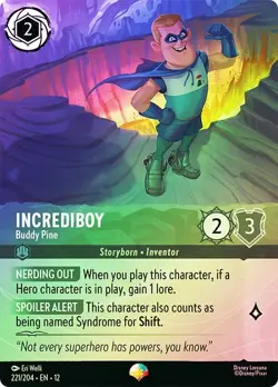 Cold Foil Epic INCREDIBOY BUDDY PINE 1x Rare Disney Lorcana NM - Image 1