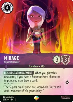 Cold Foil Epic MIRAGE SUPER RECRUITER 1x Rare Disney Lorcana NM - Image 1