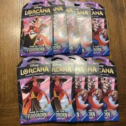 Lot of 10 Sleeved Booster Packs Disney Lorcana Rise of the Floodborn - Image 1