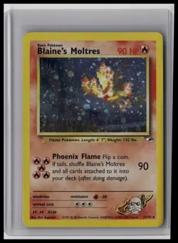 Blaine's Moltres - Gym Heroes 1/132 Rare Holo Pokemon TCG - Image 1
