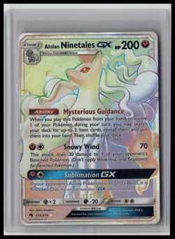 Alolan Ninetales GX - SM - Lost Thunder 225/214 Secret Rare Pokemon TCG - Image 1