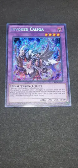 YUGIOH COLLECTOR'S TCG INVOKED CALIGA FUEN-EN027 SECRET +BONUS - Image 1