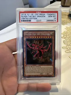 2016 Yu-Gi-Oh Mega Tins #001 SLIFER THE SKY DRAGON Limited Edition PSA 10 - Image 1