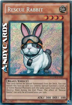 RESCUE RABBIT • (Rescue Rabbit) • Secret • PHSW EN037 • 1Ed • Yugioh! - Image 1