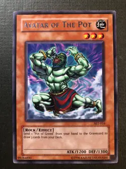 Yugioh Avatar of the Pot AST-016 Rare 1996 LP - Image 1