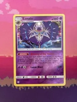 Pokemon Card Lunala Cosmic Eclipse Reverse Holo 102/236 Near Mint - Image 1