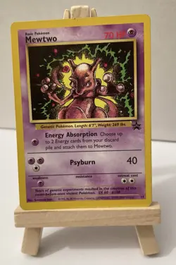 Pokemon - Mewtwo Black Star Promo #14 - Non-Holo Rare Card - WOTC 1999 Vintage - Image 1