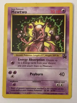 Pokemon - Mewtwo Black Star Promo #14 - Non-Holo Rare Card - WOTC 1999 Vintage - Image 3