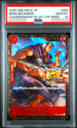 PSA 10 One Piece Card Benn Beckman OP09-009 Championship 25-26 Top Prize Promo - Image 1