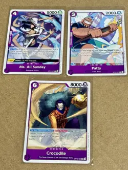 One Piece Card Tcg Ccg Game Crocodile Ms. All Sunday Patty Set Lot - Image 1