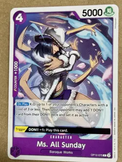 One Piece Card Tcg Ccg Game Crocodile Ms. All Sunday Patty Set Lot - Image 2