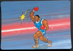 Balrog Buffalo Upper 57 Street Fighter 2 Barcode Battler Card 1992 Epoch - Image 1