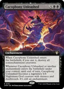 Cacophony Unleashed (Extended Art) - Near Mint MTG Commander Masters - Image 1