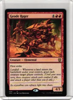 MTG Geode Rager R Commander: Zendikar Rising 6 NM - Image 1