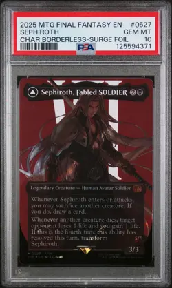 SEQUENTIAL SEPHIROTH 0527 x CLOUD 0210 BORDERLESS SURGE FOILS MTG FINAL FANTASY - Image 2
