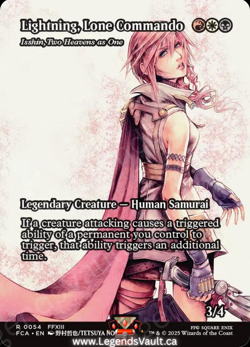 MTG FF Final Fantasy - Lightning, Lone Commando (0054) - Through the Ages FCA - Image 1