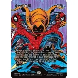 Saw in Half- Borderless - MtG Spider-Man - NM - Image 1