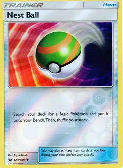 Pokemon Sun & Moon "Nest Ball" Reverse Holo! #123/149. NM-Mint! - Image 1