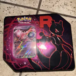 Pokemon Team Rocket MewTwo Tin New Sealed Destined Rivals TCG - Image 1