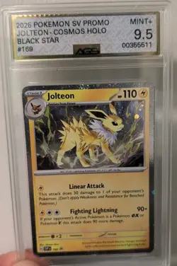 2025 Pokemon Prismatic Evolutions Cosmos Promo Jolteon #169 Graded AGS 9.5 Mint - Image 1