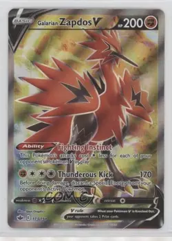 Full Art - Galarian Zapdos V Pokemon Sword & Shield Chilling Reign #173 - Image 1