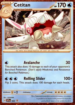 Pokemon "Cetitan" 063 Sv: Scarlet & Violet Promo Cards Holo! NM-Mint! - Image 1