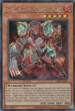 YUGIOH SUPER QUANTUM RED LAYER ASIA ENGLISH CR08-AES26 SECRET RARE - Image 1