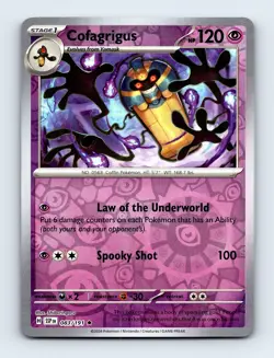 Cofagrigus 083/191 SV08: Surging Sparks Reverse Holo Pokemon Card NM - Image 1