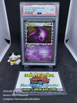 Pokemon Card - PSA 9: ESPEON #81 - HOLO (HEART GOLD SOUL SILVER: UNDAUNTED) - Image 1