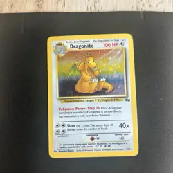Pokemon TCG Dragonite Fossil Set Holo Rare Card 4/62 Vintage NM/LP Condition - Image 1