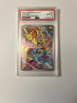 Pokemon Stellar Crown Zeraora Illustration Rare Card 151/142 PSA 10 - Image 1
