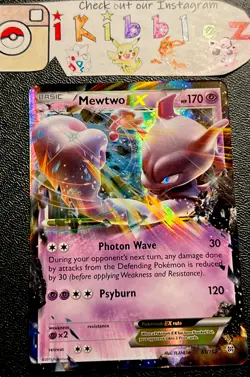 Mewtwo EX 61/162 NM Ultra Rare Full Art Pokemon Card. Free Tracked Shipping! - Image 1