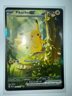 Pokemon Pikachu EX Full Art Holo Card 276/217 Basic ASC Has Knicked Corner - Image 3