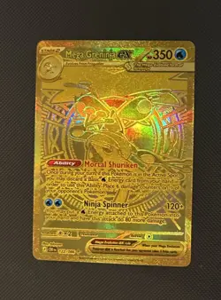 Mega Greninja ex 122/086 Chaos Rising Mega Hyper Rare Gold Pokemon Card NM/M - Image 1