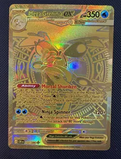 Mega Greninja ex 122/086 Chaos Rising Mega Hyper Rare Gold Pokemon Card NM/M - Image 2