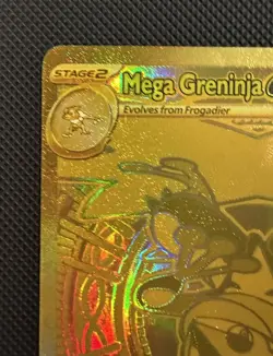 Mega Greninja ex 122/086 Chaos Rising Mega Hyper Rare Gold Pokemon Card NM/M - Image 3