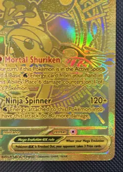 Mega Greninja ex 122/086 Chaos Rising Mega Hyper Rare Gold Pokemon Card NM/M - Image 5