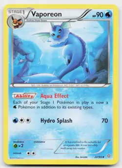 Vaporeon 22/98 Uncommon Ancient Origins Pokemon Near Mint - Image 1