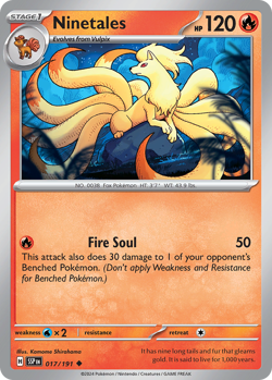 Ninetales 17/191 Uncommon | Surging Sparks | Pokemon Card - Image 1