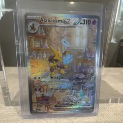 Pokemon TCG Alakazam ex 201/165 SV 151 Special Illustration Rare Holo 310 - Image 1