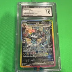 Pokemon Vaporeon ex Sv: Prismatic Evolutions 149/131 SIR Holo CGC 10 2025 - Image 1
